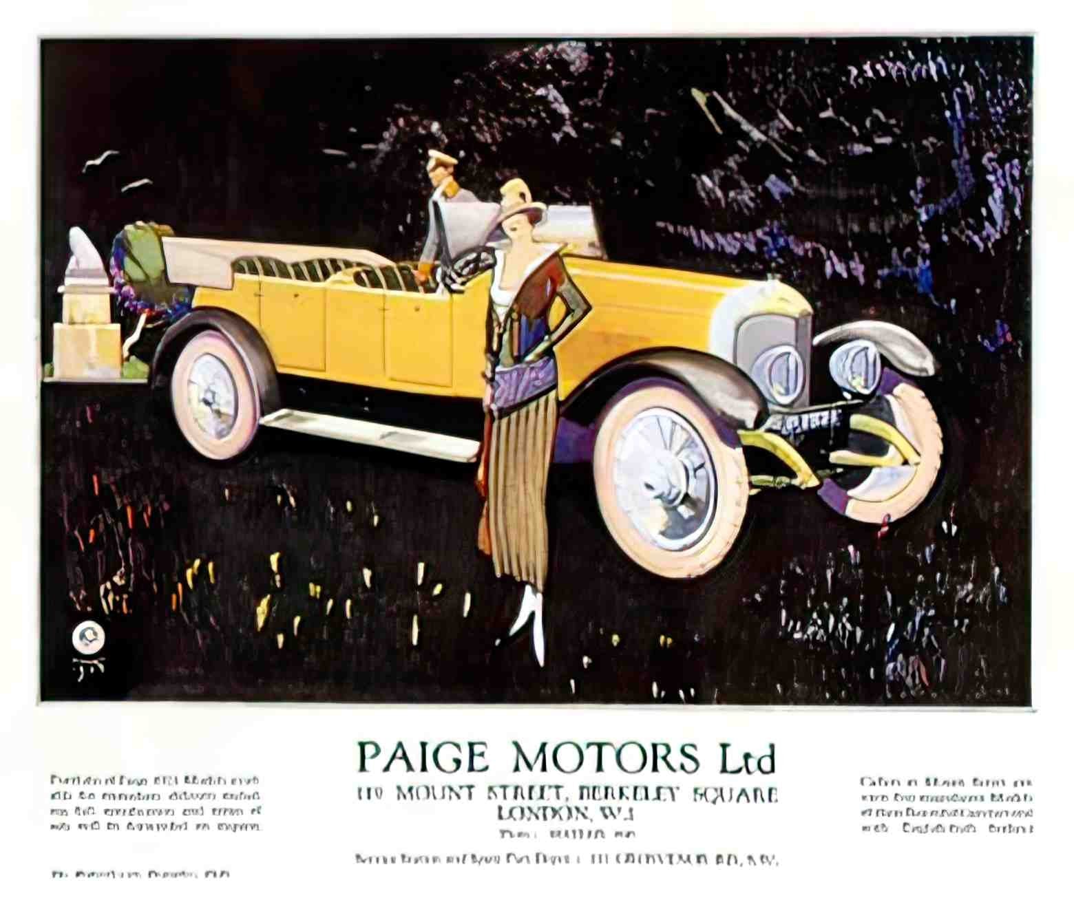 TRCR1071, Paige Motors 1921 Advert A4 Photo Print