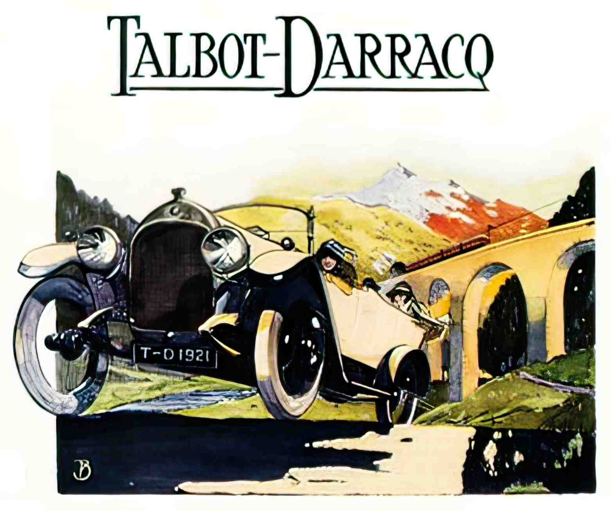 TRCR1081, Talbot Darracq  Advert A4 Photo Print
