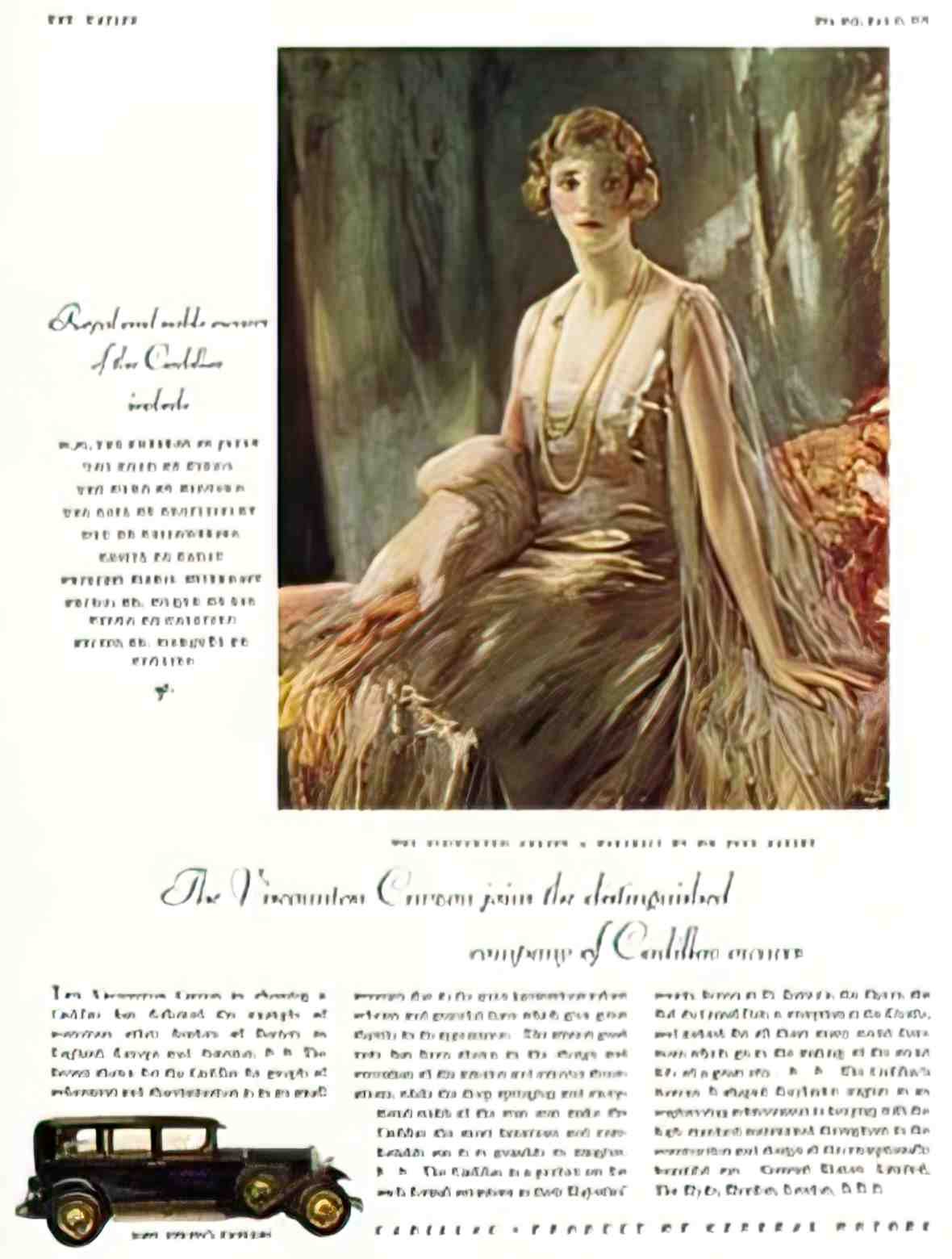 TRCR1103, Cadillac, Viscoun Advert A4 Photo Print