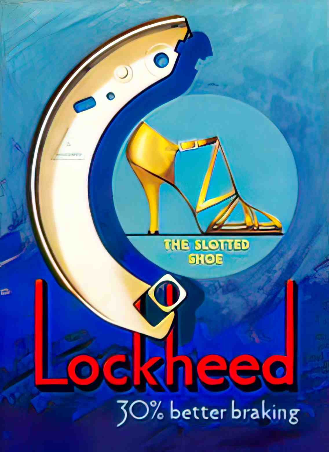 TRCR1196, Lockheed Brake Sh Advert A4 Photo Print