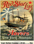 TRCS1026, Red Star Line, 18 Advert A4 Photo Print