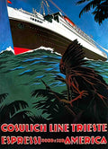 TRCS1032, Cosulich Line Tri Advert A4 Photo Print