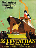 TRCS1035, SS Leviathan  Advert A4 Photo Print
