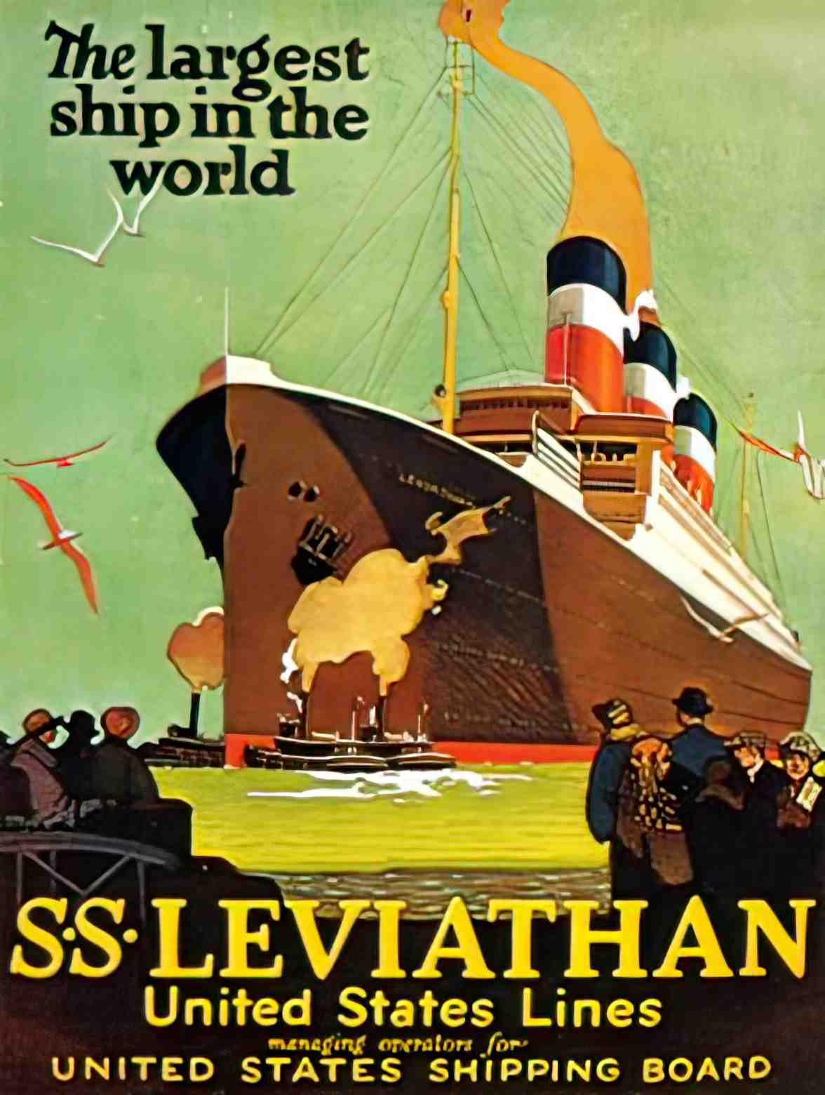 TRCS1035, SS Leviathan  Advert A4 Photo Print