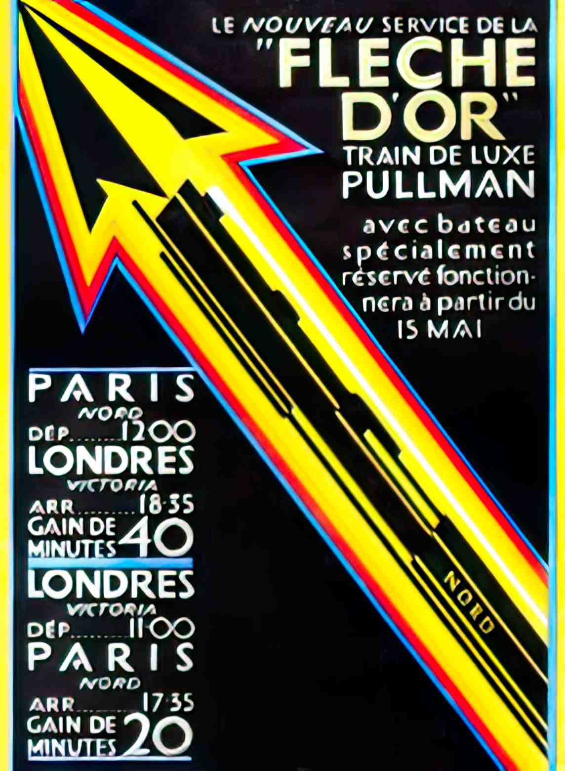 TRRY1031, Fleche D'Or Pullm Advert A4 Photo Print