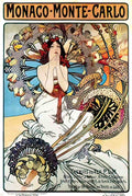 TRRY1058, Mucha, Monaco Mon Advert A4 Photo Print