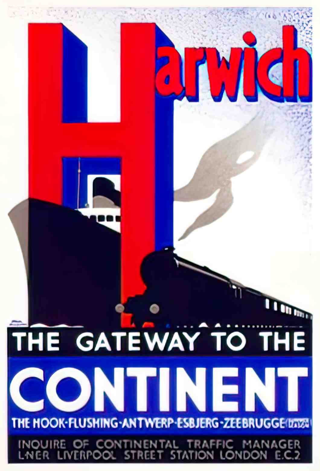 TRSP1017, Harwich, Gateway  Advert A4 Photo Print