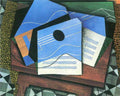 Table With Guitar Abstract Art A4 Photo Print