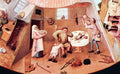 Table with scenes of the seven deadly sins detail 4 Bosch A4 Photo Print