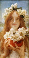 TademSummer Offering Young Girl With Roses A4 Photo Print