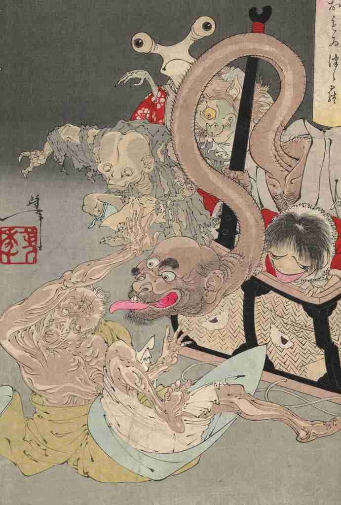 Taiso Yoshitoshi 1839 1892 Pandoras box c1880 A4 Photo Print