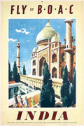Taj Mahal Boac Vintage Retro Advert Poster A4 Photo Print