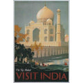 Taj Mahal Visit India Tourism Visua Vintage Retro Advert Poster A4 Photo Print
