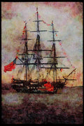 Tall Sail Boats Ship 257000 USS Constitution, USA A4 Limited Edition Watercolour Print