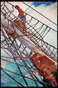 Tall Sail Boats Ship 257006 The Fantome, Preparation For Sailing A4 Limited Edition Watercolour Print