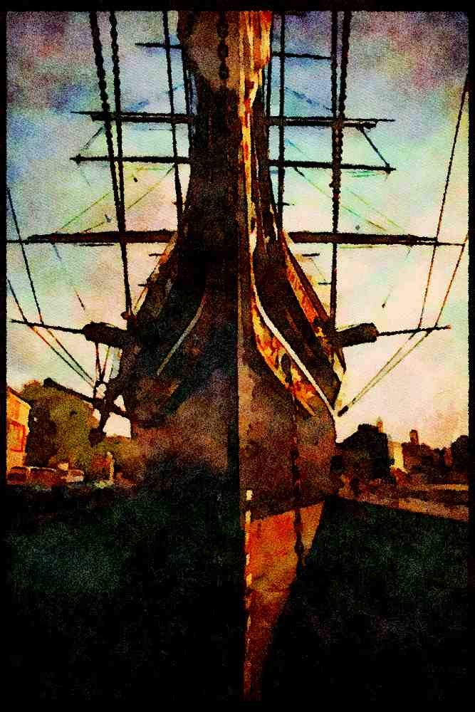 Tall Sail Boats Ship 257028 The Cuttysark, England A4 Limited Edition Watercolour Print
