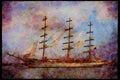 Tall Sail Boats Ship 257029 Mir, Square rigged Ship A4 Limited Edition Watercolour Print