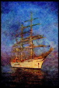 Tall Sail Boats Ship 257031 Tavadisch, Three masted Bark, Russia A4 Limited Edition Watercolour Print