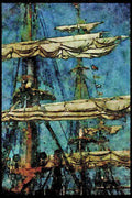 Tall Sail Boats Ship 257035 Amerigo Vespucci, Sails And Rigging, Italy A4 Limited Edition Watercolour Print