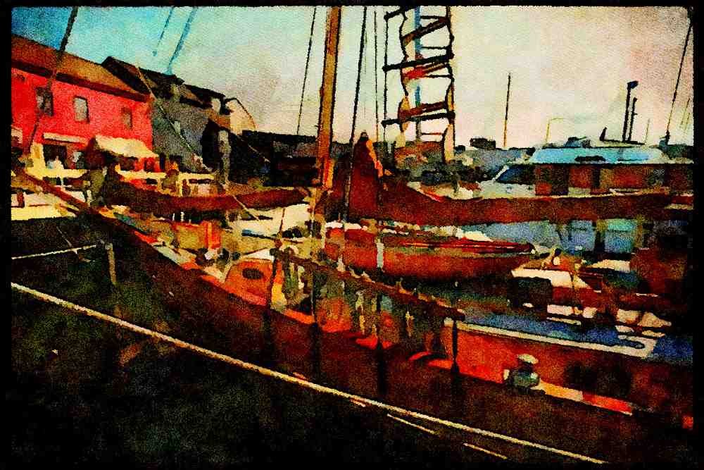 Tall Sail Boats Ship 257036 The Compass Rose, USA A4 Limited Edition Watercolour Print