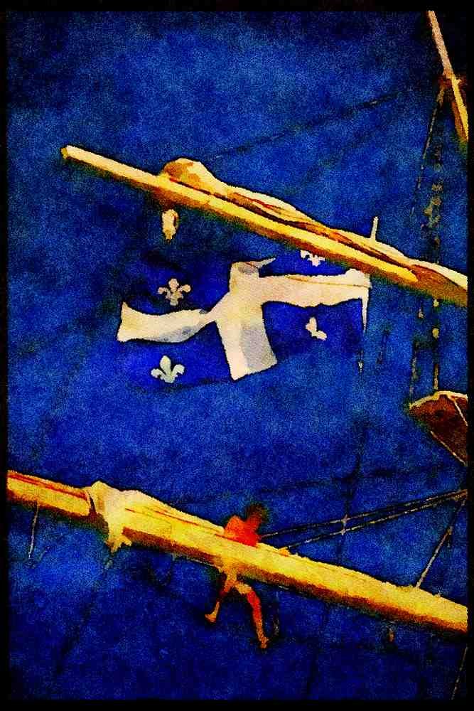Tall Sail Boats Ship 257038 Rigging The Belle Blonde, Canada A4 Limited Edition Watercolour Print