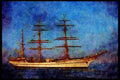Tall Sail Boats Ship 257056 Gloria, Three masted Bark, Columbia A4 Limited Edition Watercolour Print