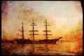 Tall Sail Boats Ship 257067 USS Eagle At Sunset A4 Limited Edition Watercolour Print