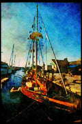 Tall Sail Boats Ship 257075 Heidi 8, Two masted Ketch A4 Limited Edition Watercolour Print