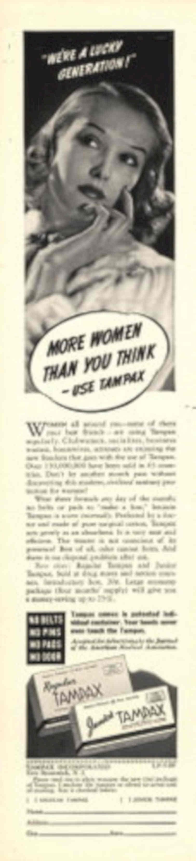 Tam Pax Lucky 1950s Vintage Retro Advert Poster