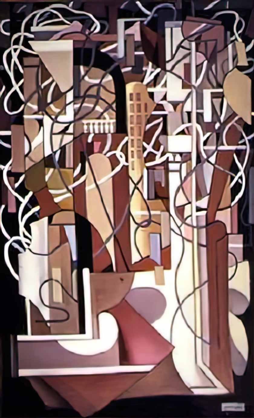 Tamara de Lempicka abstract composition with balustrade 1953 Art A4 Photo Print