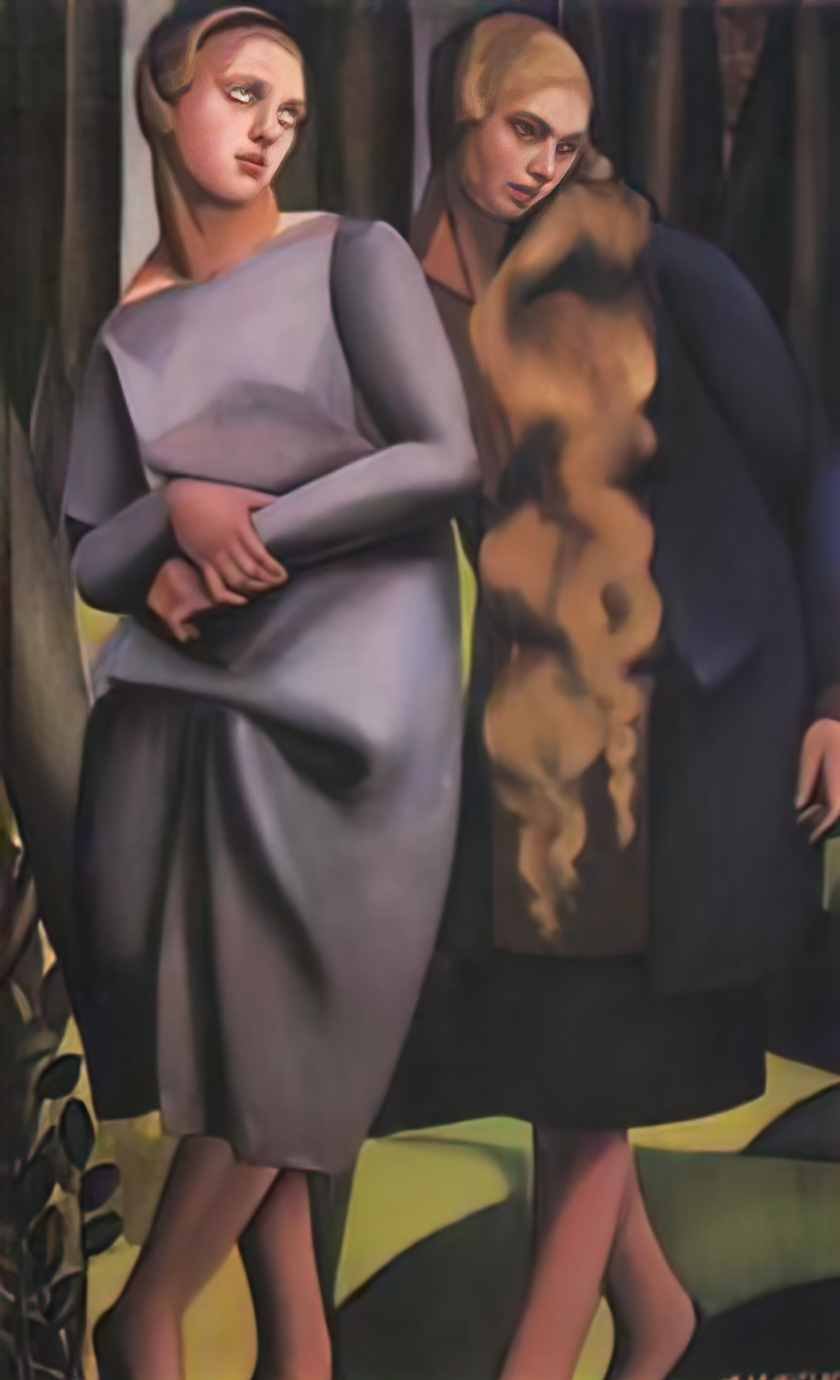 Tamara de Lempicka irene and her sister 1925 Art A4 Photo Print