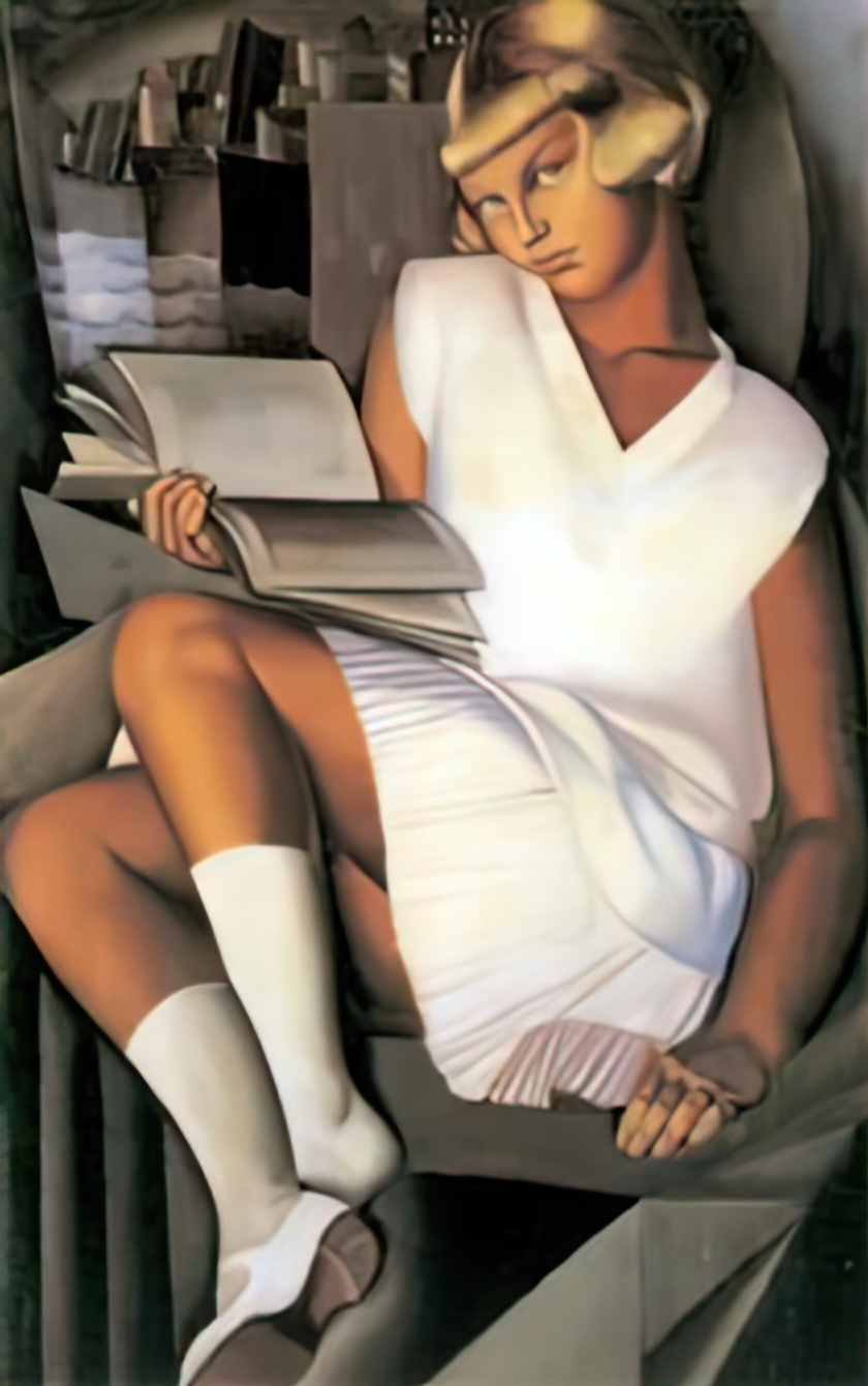 Tamara de Lempicka kizette in pink 1926 Art A4 Photo Print