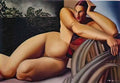 Tamara de Lempicka nude on a terrace 1925 Art A4 Photo Print