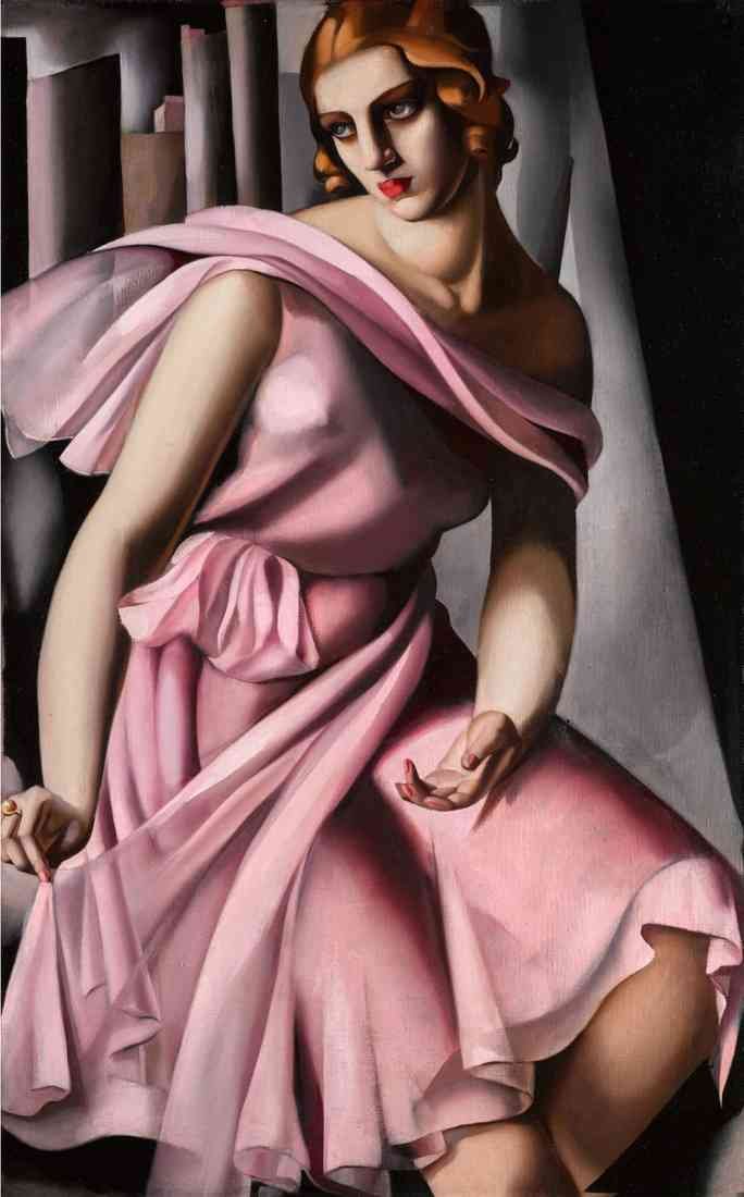 Tamara de Lempicka portrait of romana de la salle A4 Photo Print