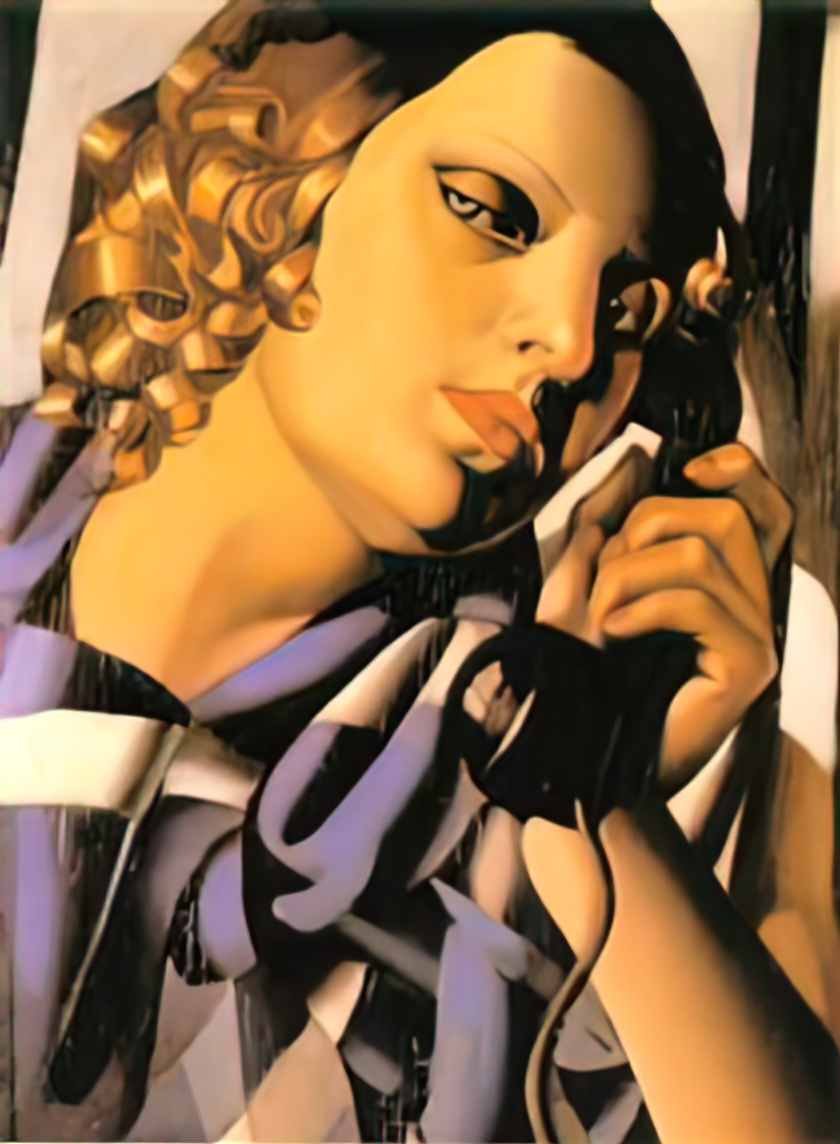 Tamara de Lempicka the telephone 1930 Art A4 Photo Print