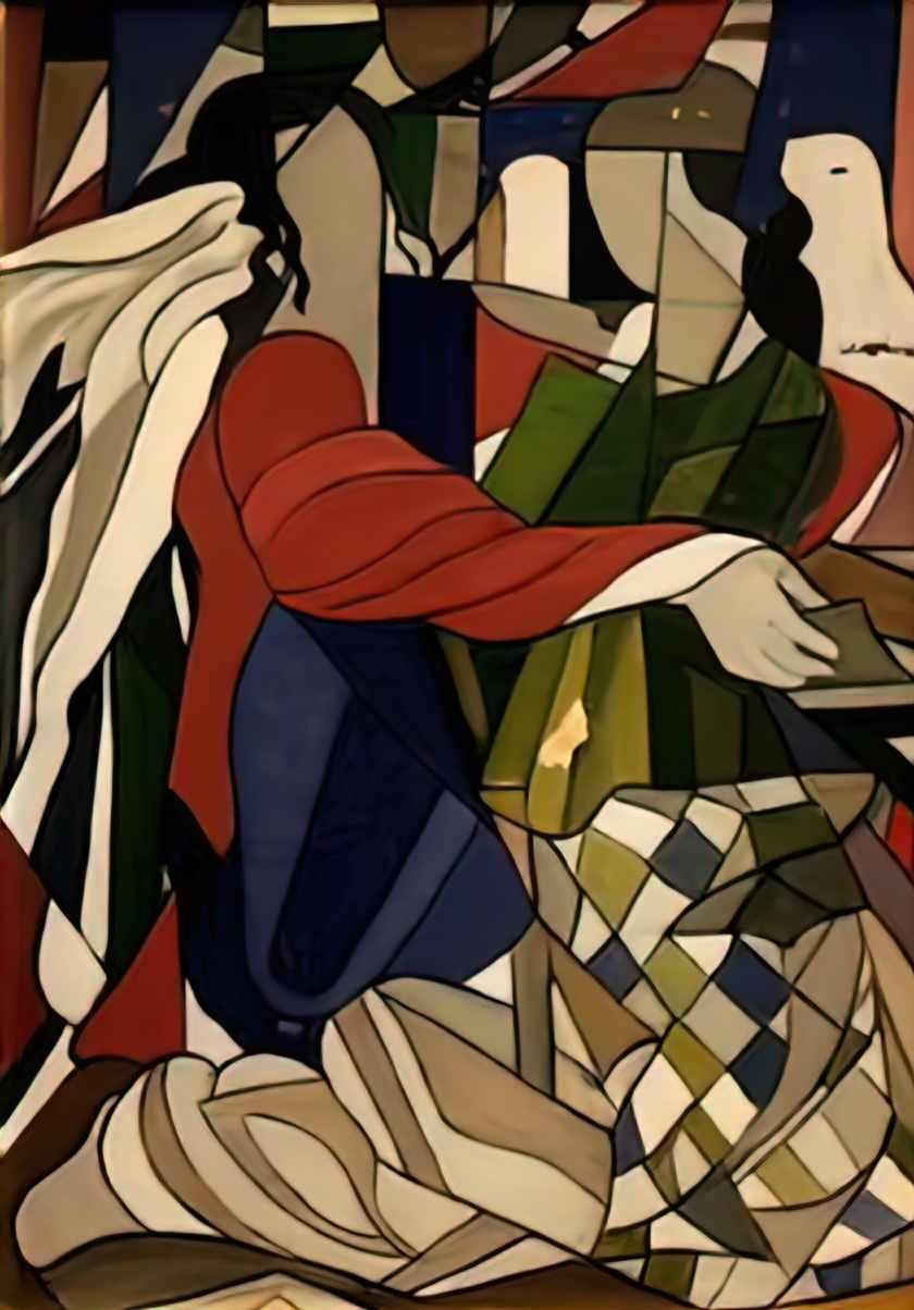 Tamara de Lempicka two kneeling figures 1953 Art A4 Photo Print