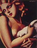 Tamara de Lempicka woman with dove 1931 Art A4 Photo Print