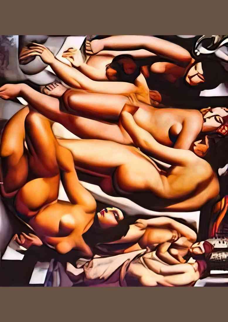 Tamara de Lempicka women bathing 1929 A4 Photo Print