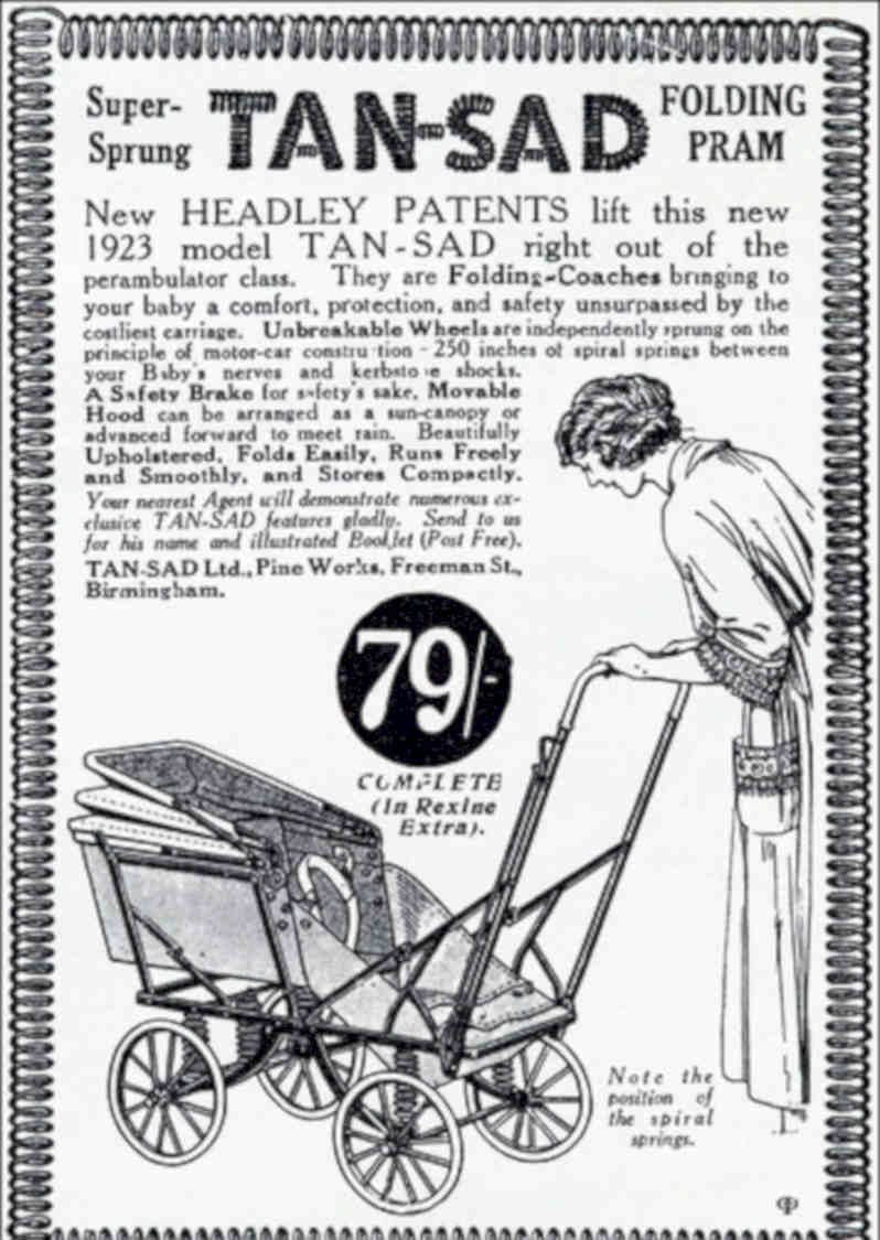 Tan Sad Pram Vintage Retro Advert Poster A4 Photo Print