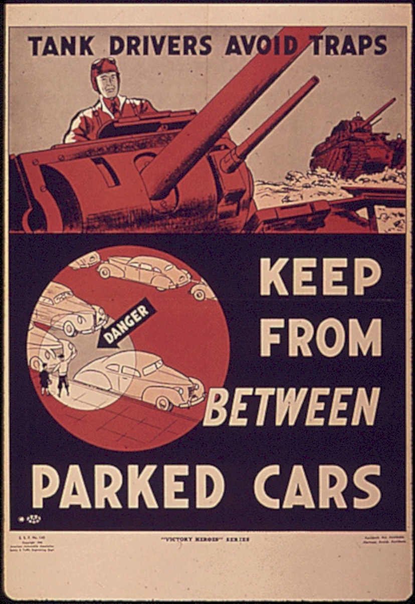 Tank Drivers Danger Vintage Retro Advert Poster A4 Photo Print