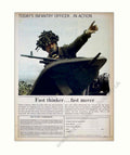 Tank Officer Action Vintage Retro Advert Poster A4 Photo Print