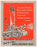 Tank Soldier Equipment American World War II Advert Poster