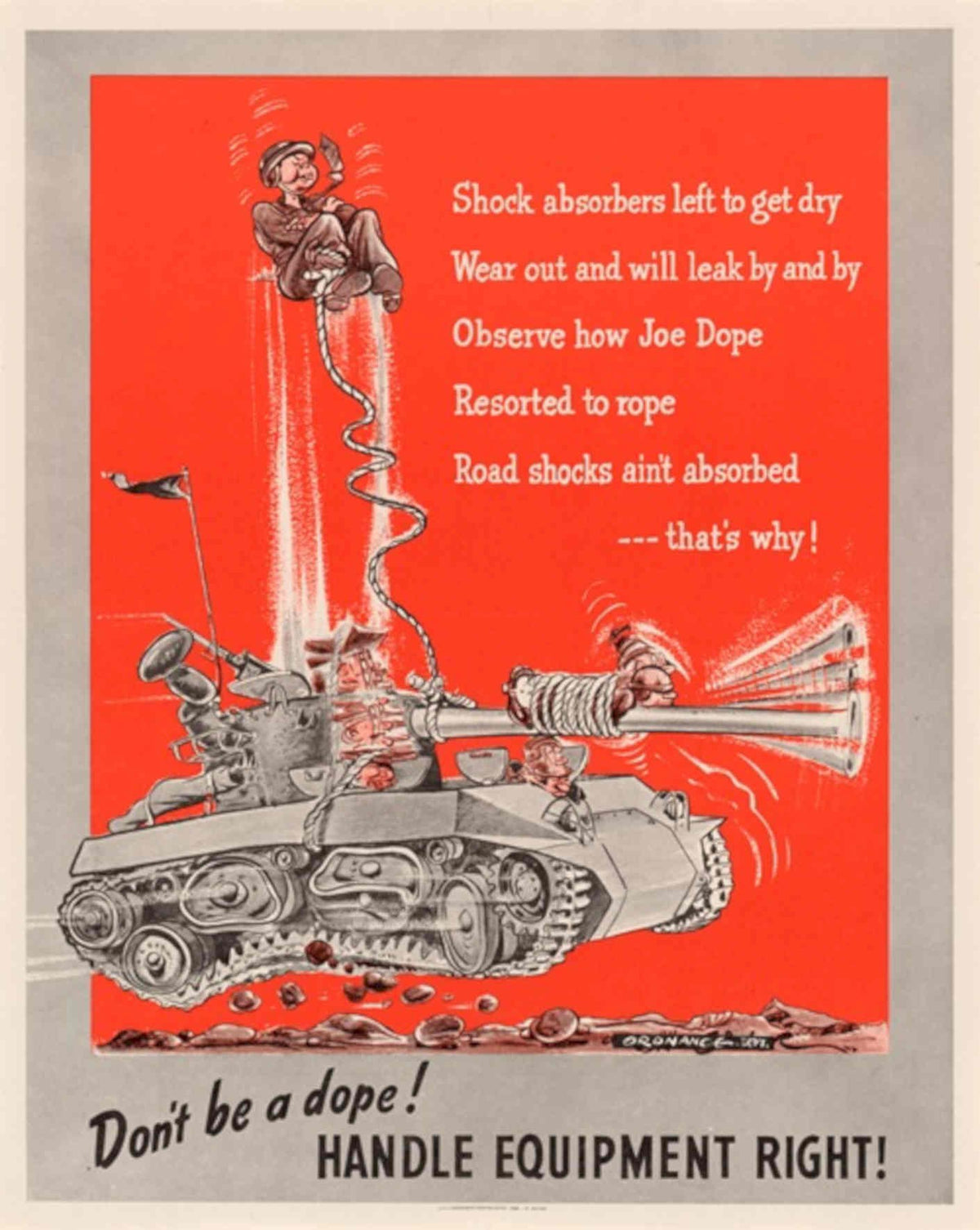 Tank Soldier Equipment American World War II Advert Poster