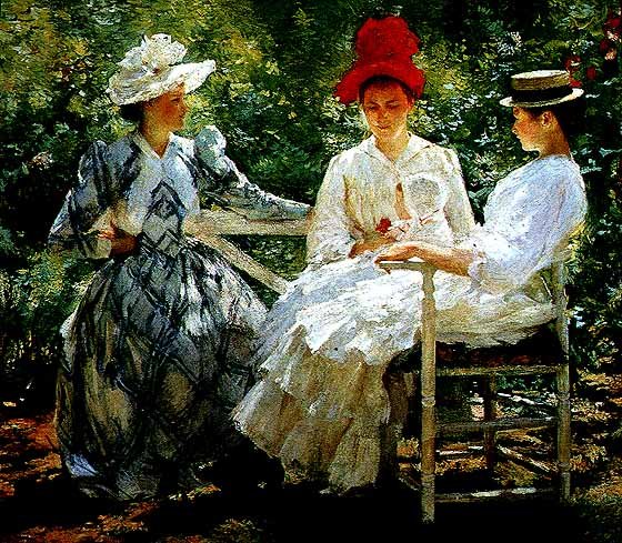 Tarbell Edmund In A Garden Usc A4 Photo Print