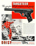 Targeteer Christmas Family 1950s Vintage Retro Advert Poster