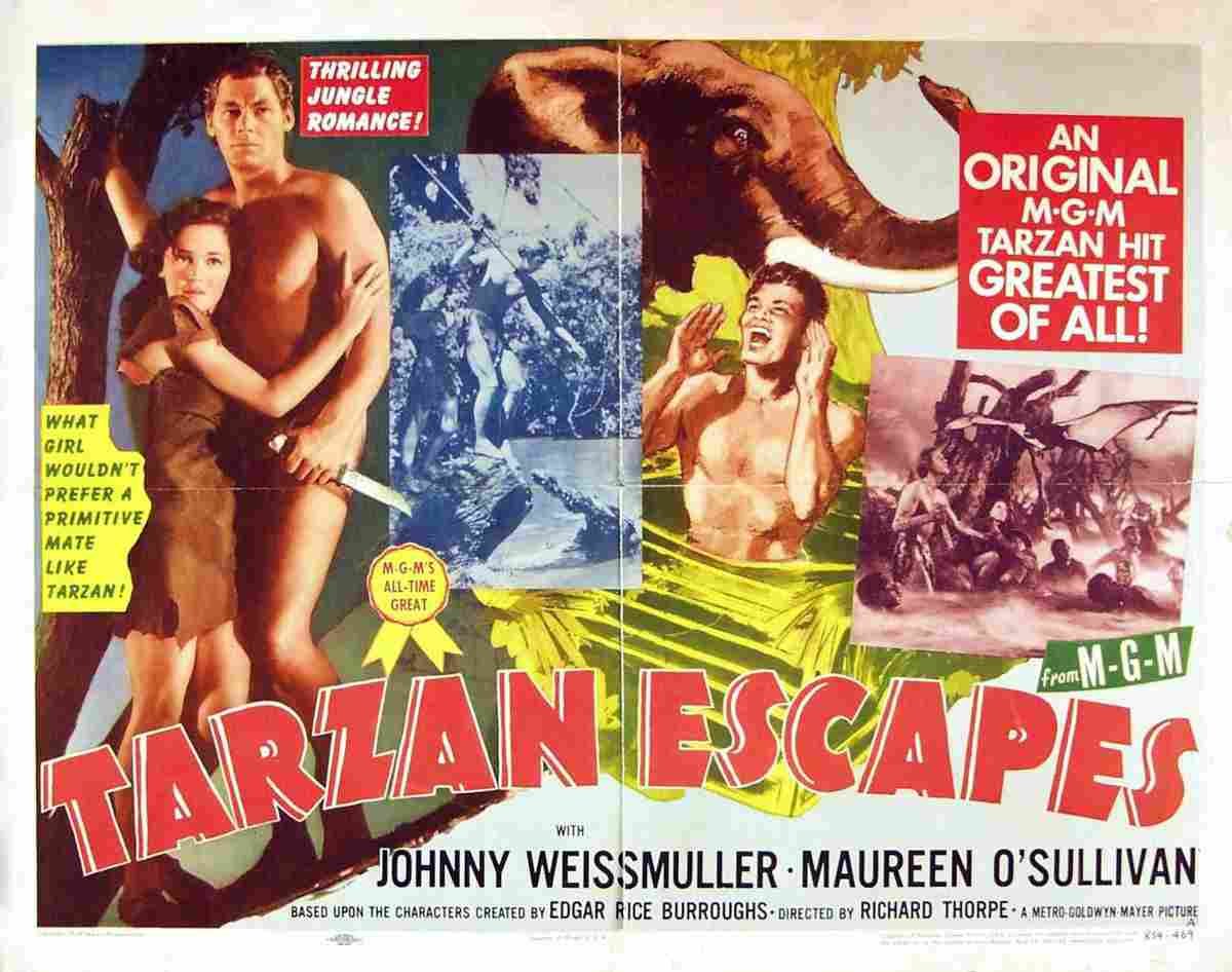  Tarzan Escapes 03 film star poster A4 Photo Print