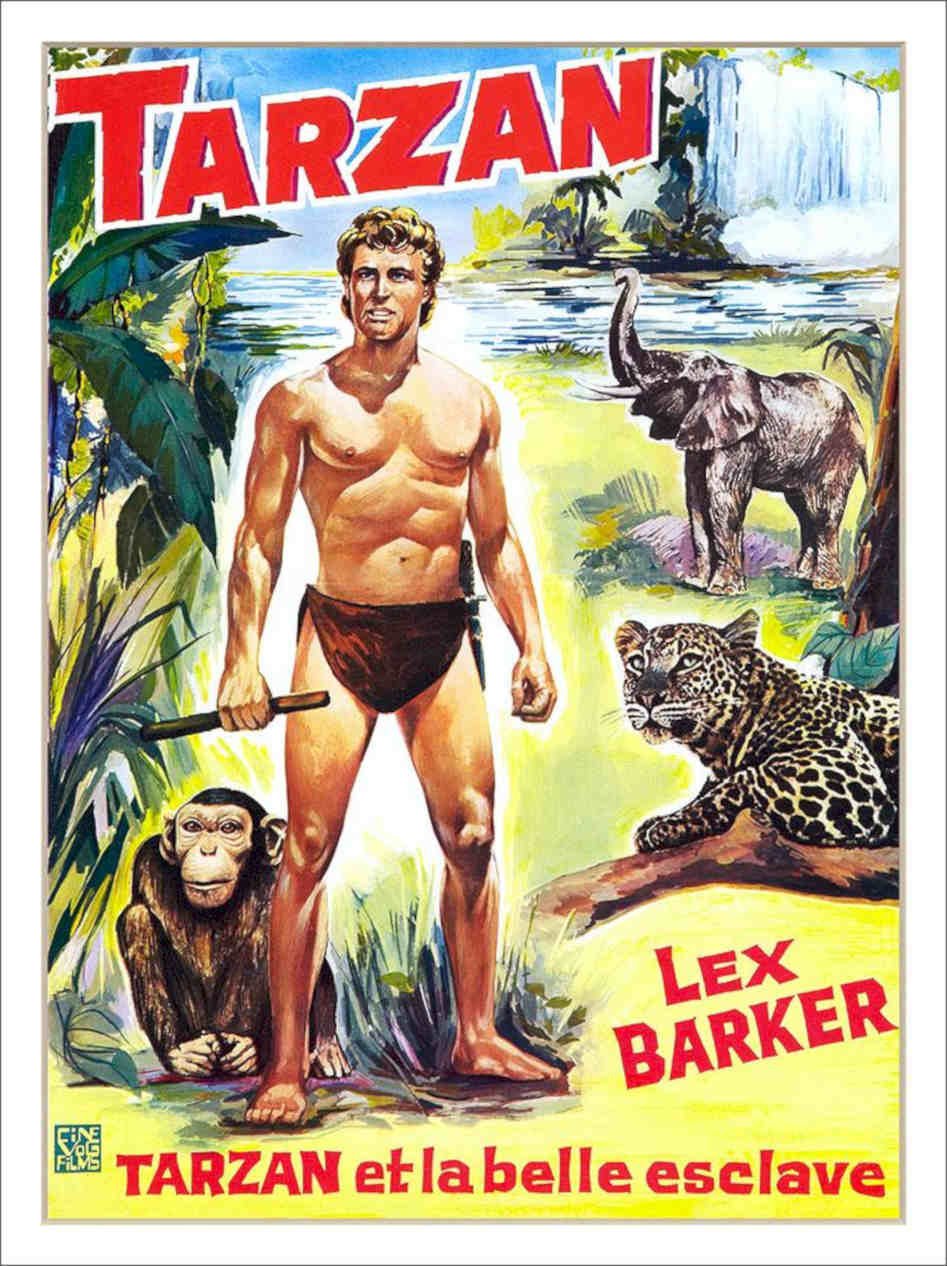 Tarzan Lex Barker Movie Poster Vintage Retro Advert Poster A4 Photo Print