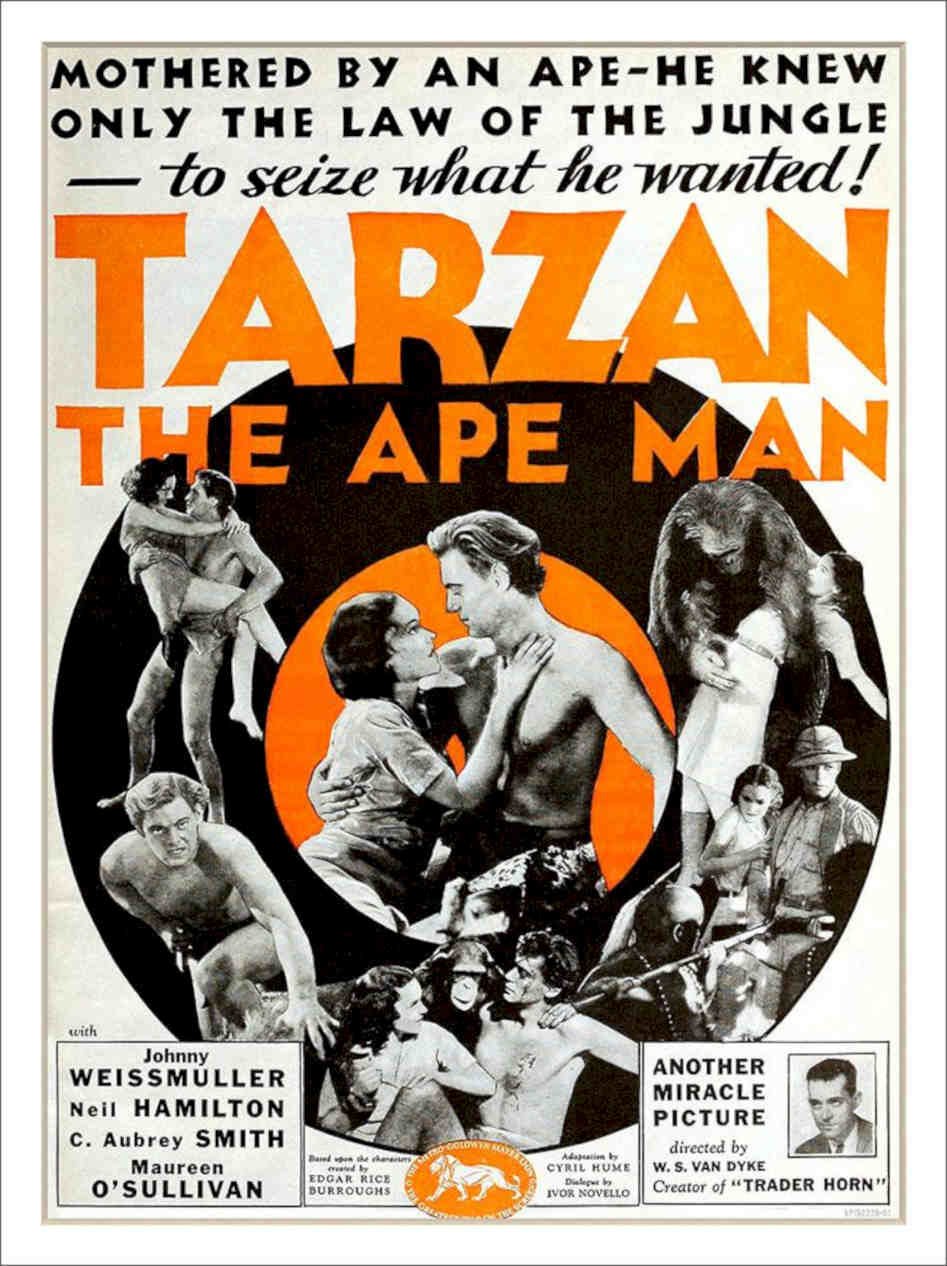 Tarzan The Ape Man Vintage Retro Advert Poster A4 Photo Print