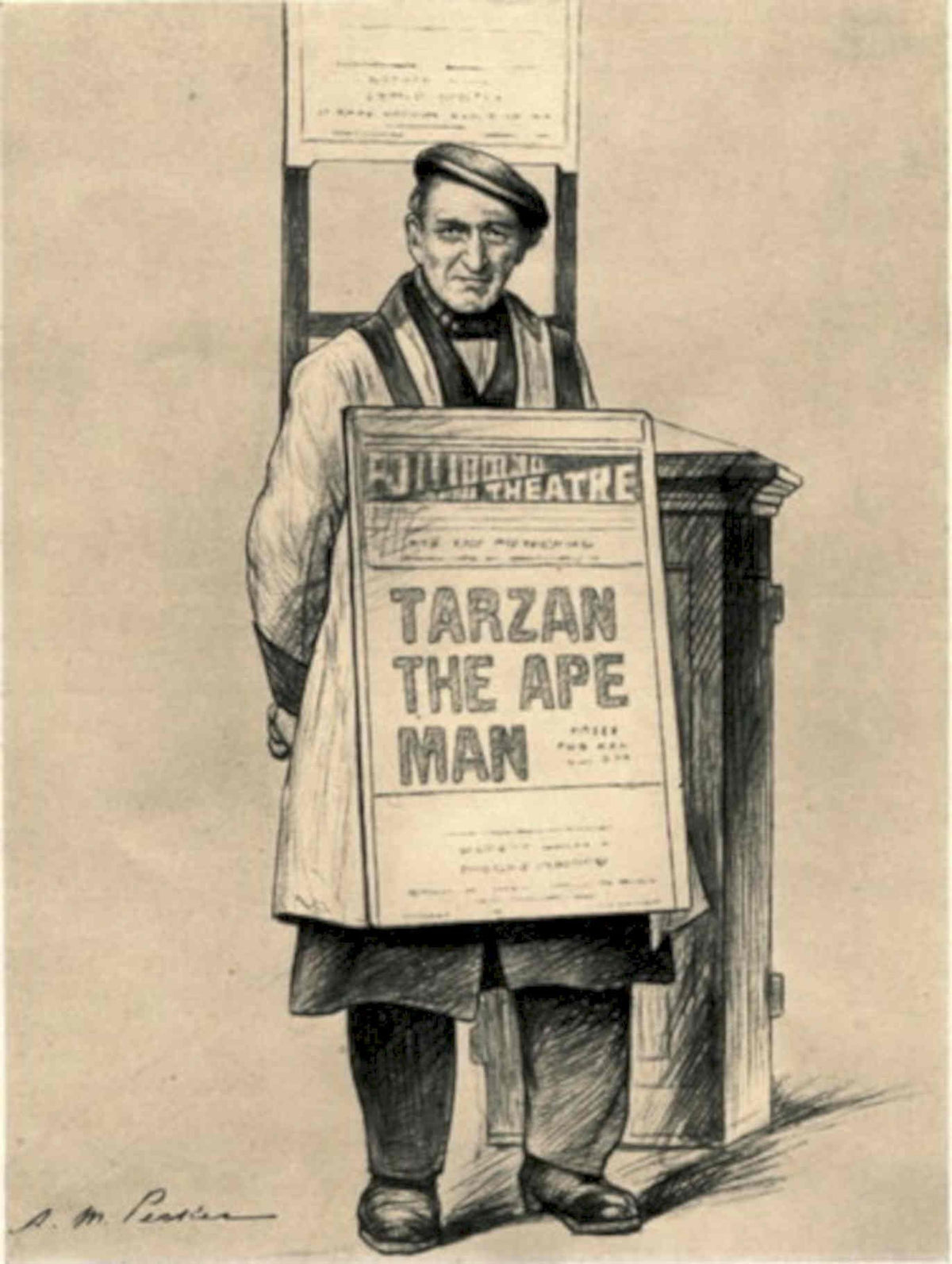 Tarzan Theatre Jillson 1930s Vintage Retro Advert Poster