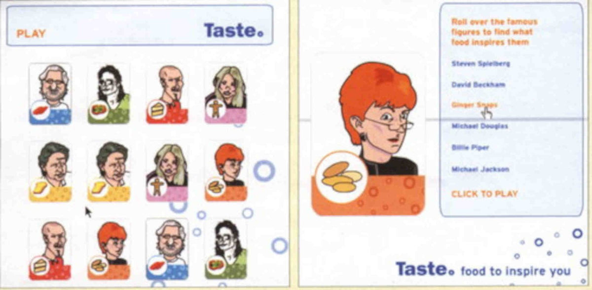 Taste Game Celebrities Vintage Retro Advert Poster A4 Photo Print